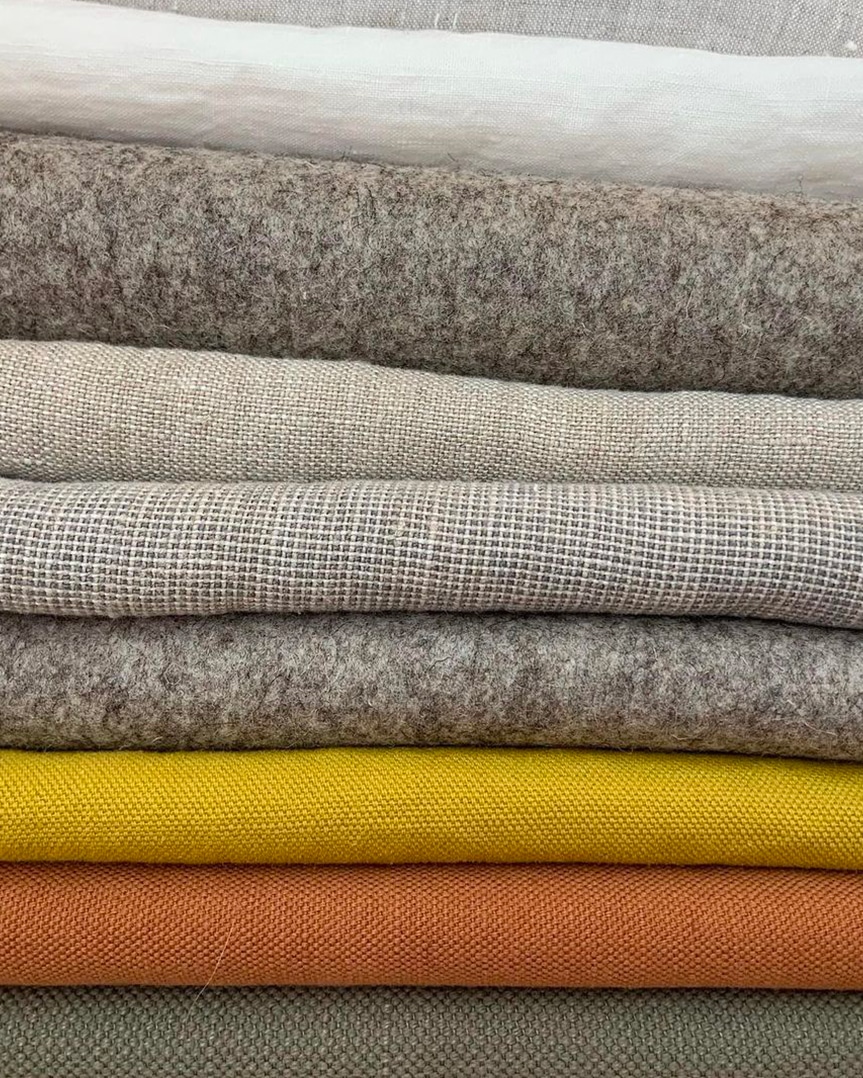 Natural fabrics used to craft Made to Measure WINDOW curtains